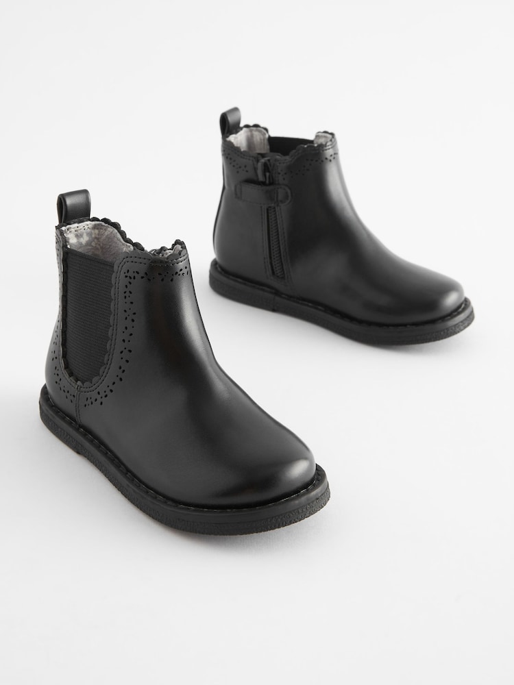 Black Wide Fit (G) Chelsea Ankle Boots - Image 1 of 6 Black Wide Fit (G) Chelsea Ankle Boots - Image 1 of 6