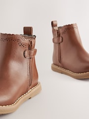 Tan Brown Wide Fit (G) Chelsea Ankle Boots - Image 3 of 5