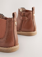 Tan Brown Wide Fit (G) Chelsea Ankle Boots - Image 4 of 5
