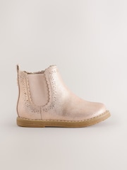 Pink Shimmer Wide Fit (G) Chelsea Ankle Boots - Image 2 of 5