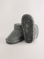 رمادي - حذاء من جلد الغزال المقاوم للماء سهل الارتداء boots - صورة 3 من 5