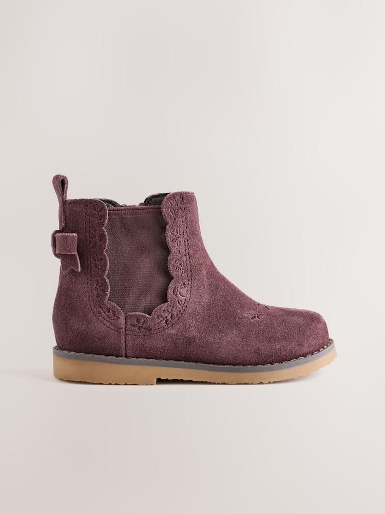Ante marrón - Bow Detail Chelsea Ankle Boots - Imagen 2 de 5 Ante marrón - Bow Detail Chelsea Ankle Boots - Imagen 2 de 5