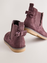 Ante marrón - Bow Detail Chelsea Ankle Boots - Imagen 4 de 5