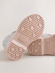Silver/Pink Glitter - Lace Up Ankle Boots - Billede 5 af 5