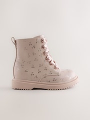 Pink Cherry Wide Fit (G) Lace Up Ankle Boots - Image 3 of 6