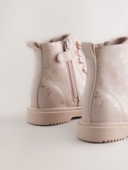 Pink Cherry Wide Fit (G) Lace Up Ankle Boots - Image 4 of 6
