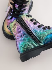 Multi Rainbow Wide Fit (G) Lace Up Ankle Boots - Image 6 of 6