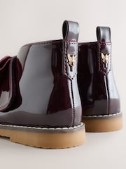 Burgundy Red Bow Detail Ankle Boots - Image 6 of 6