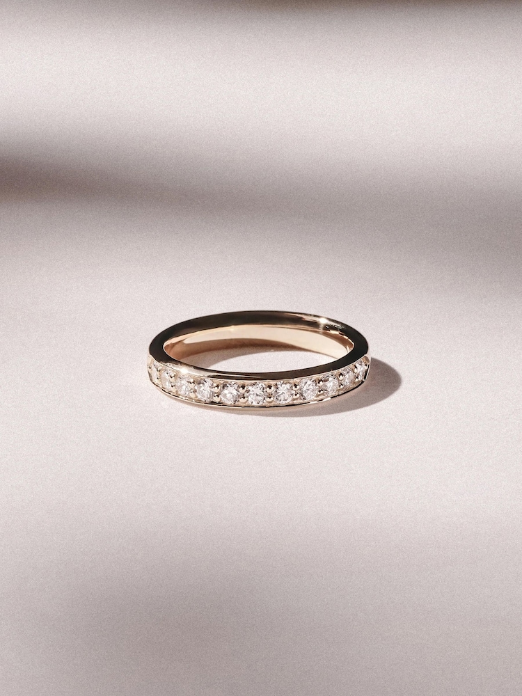The Diamond Store White Lab Diamond Heritage Half Eternity Ring 0.50ct H/SI in 18K Gold Vermeil - Image 1 of 7