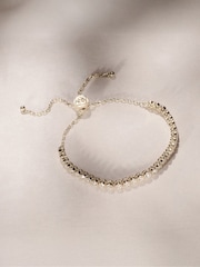 The Diamond Store White Adjustable Lab Diamond Rubover Tennis Bracelet 1.00ct in 18K Gold Vermeil - Image 6 of 6