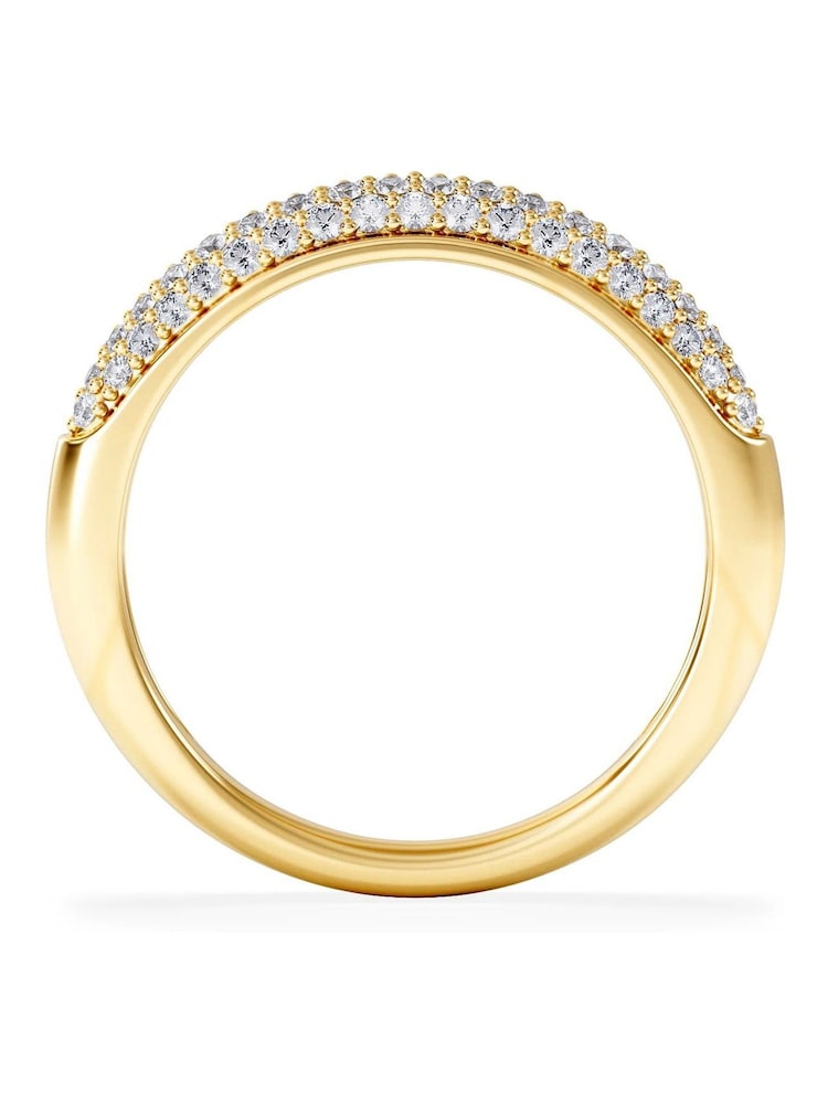 The Diamond Store White Lab Diamond Micro Pave Half Eternity Ring 0.50ct in 18k Gold Vermeil - Image 2 of 8