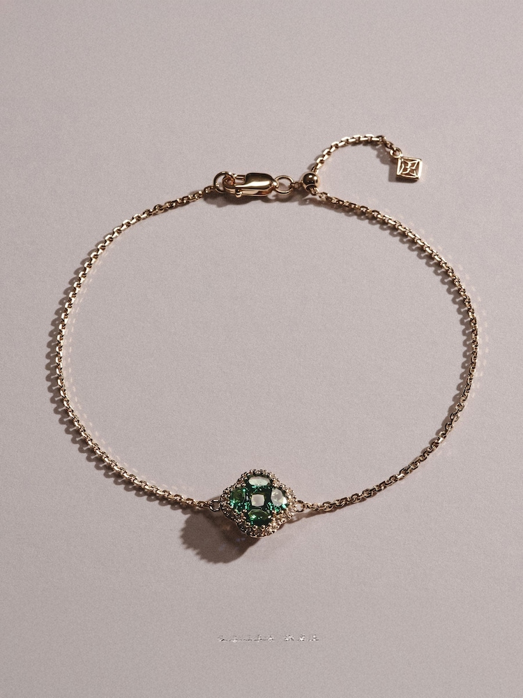 The Diamond Store Green Alegria Lab Emerald Bracelet 0.75ct in 18k Gold Vermeil - Image 2 of 6