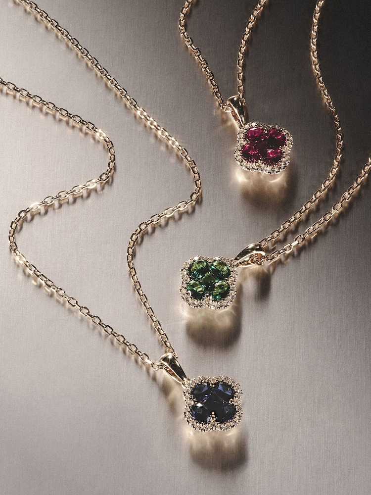 The Diamond Store Green Alegria Lab Emerald Pendant 0.75ct in 18k Gold Vermeil - Image 2 of 7