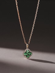The Diamond Store Green Alegria Lab Emerald Pendant 0.75ct in 18k Gold Vermeil - Image 3 of 7