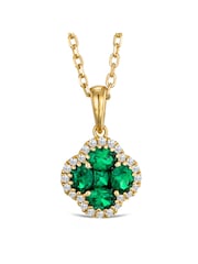 The Diamond Store Green Alegria Lab Emerald Pendant 0.75ct in 18k Gold Vermeil - Image 4 of 7
