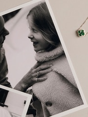 The Diamond Store Green Alegria Lab Emerald Pendant 0.75ct in 18k Gold Vermeil - Image 5 of 7