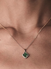 The Diamond Store Green Alegria Lab Emerald Pendant 0.75ct in 18k Gold Vermeil - Image 6 of 7