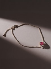 The Diamond Store Red Alegria Lab Emerald Bracelet 0.75ct in 18k Gold Vermeil - Image 3 of 4