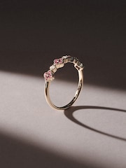 The Diamond Store Red Alegria 4 Clover Lab Ruby Ring 0.18ct in 18k Gold Vermeil - Image 3 of 3