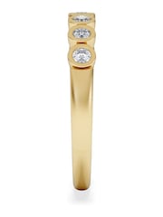 The Diamond Store White Orbit Half Band 0.30ct F/VS Round Cut Rubover Eternity Ring in 18K Gold Vemeil - Image 3 of 5