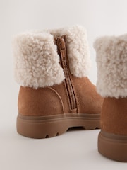 Tan Brown - Borg Trim Boots - Larawan 4 ng 5