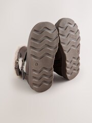 Chocolate Brown Fur Lined Buckle Boots - Image 5 of 5