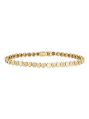 The Diamond Store White Lab Diamond Tennis Bracelet Round Cut 0.10ct H/SI 18K Gold Vermeil - Image 3 of 6