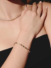 The Diamond Store White Lab Diamond Tennis Bracelet Round Cut 0.10ct H/SI 18K Gold Vermeil - Image 6 of 6