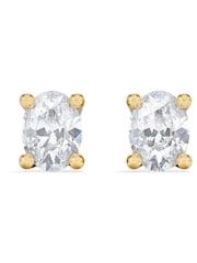 The Diamond Store White Naomi Oval Cut Lab Diamond Stud Earrings 0.30ct H/SI in 18k Gold Vermeil - Image 1 of 8