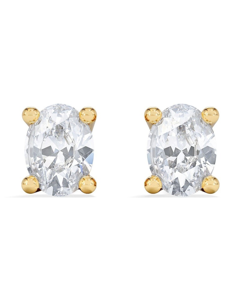 The Diamond Store White Naomi Oval Cut Lab Diamond Stud Earrings 0.30ct H/SI in 18k Gold Vermeil - Image 1 of 8 The Diamond Store White Naomi Oval Cut Lab Diamond Stud Earrings 0.30ct H/SI in 18k Gold Vermeil - Image 1 of 8