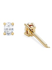 The Diamond Store White Naomi Oval Cut Lab Diamond Stud Earrings 0.30ct H/SI in 18k Gold Vermeil - Image 3 of 8