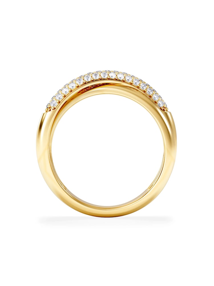 The Diamond Store White Crossover Set Lab Diamond Pave Ring 0.35ct in18K Gold Vermeil - Image 2 of 8