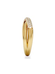 The Diamond Store White Crossover Set Lab Diamond Pave Ring 0.35ct in18K Gold Vermeil - Image 3 of 8
