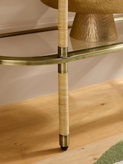 Nina Campbell Antique Brass Sagano Shelving Unit - Image 4 of 8