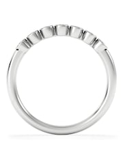 The Diamond Store White Orbit Half Band 0.15ct F/VS Round Cut Rubover Eternity Ring in Sterling Silver - Image 2 of 5