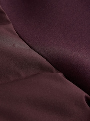 Burgundy Red Quilted Hybrid Hooded Jacket - Image 12 of 12