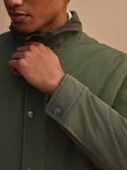 Khaki Green Shower Resistant Nylon Barn Jacket - Image 11 of 12