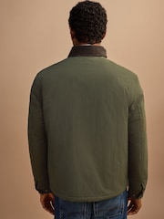 Khaki Green Shower Resistant Nylon Barn Jacket - Image 3 of 12