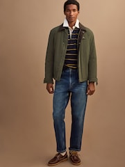 Khaki Green Shower Resistant Nylon Barn Jacket - Image 7 of 12