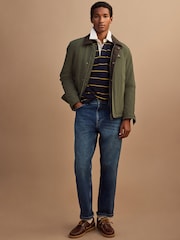 Khaki Green Shower Resistant Nylon Barn Jacket - Image 8 of 12