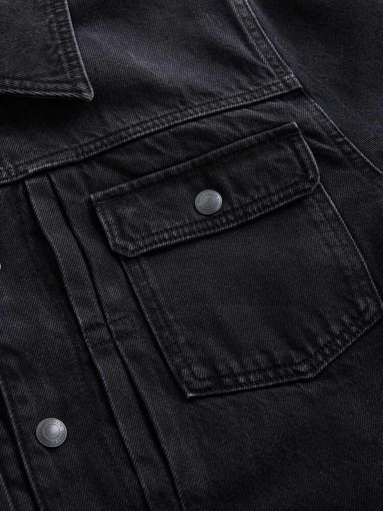 Noir - Veste en jean à doublure effet peau de mouton - Image 12 de 12 Noir - Veste en jean à doublure effet peau de mouton - Image 12 de 12