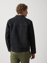 Noir - Veste en jean à doublure effet peau de mouton - Image 5 de 12