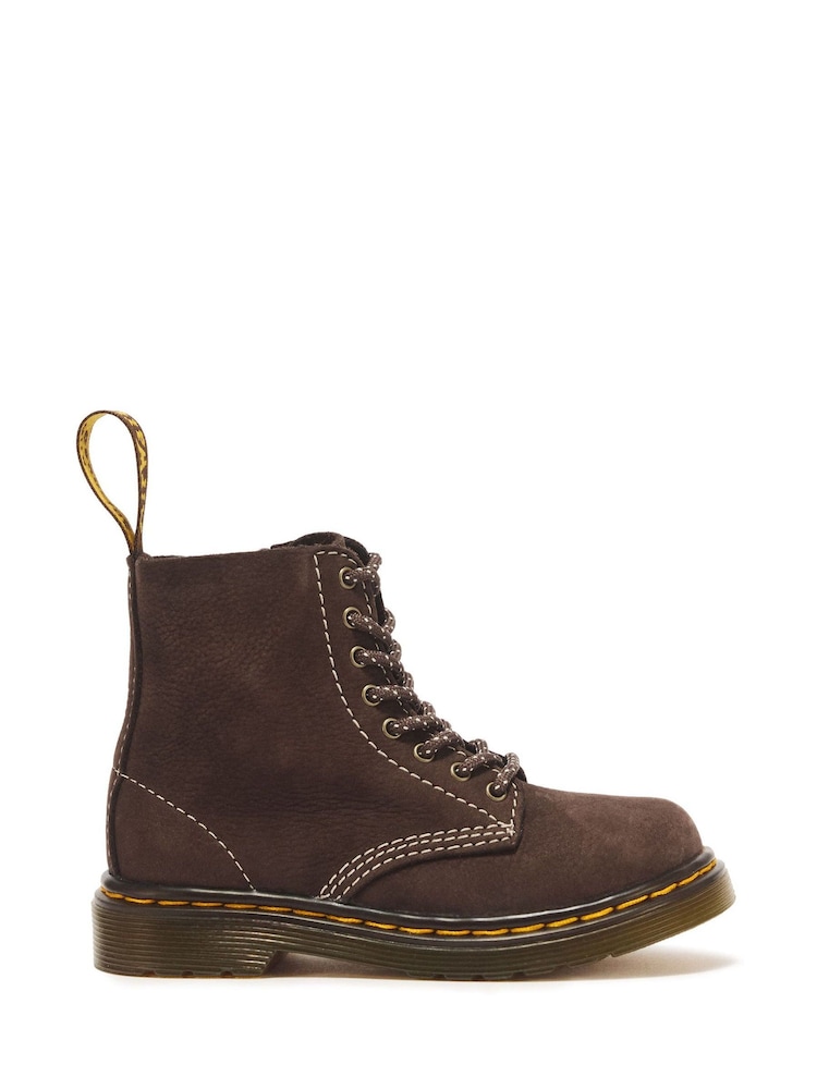 Dr. Martens Brown 1460 Pascal T Dark Brown Tumbled Nubuck Boots - Image 2 of 6 Dr. Martens Brown 1460 Pascal T Dark Brown Tumbled Nubuck Boots - Image 2 of 6