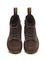 Dr. Martens Brown 1460 Pascal T Dark Brown Tumbled Nubuck Boots - Image 4 of 6