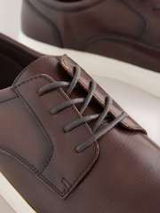 Brown Smart Casual Derby Shoes - Image 3 of 5