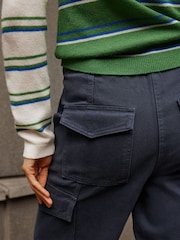 নীল - Barrel Leg Cargo Trousers - 9এর মধ্যে 6 ছবি