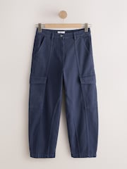 নীল - Barrel Leg Cargo Trousers - 9এর মধ্যে 7 ছবি