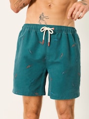 FatFace Lizard Printed Swim Shorts - Afbeelding 1 van 6