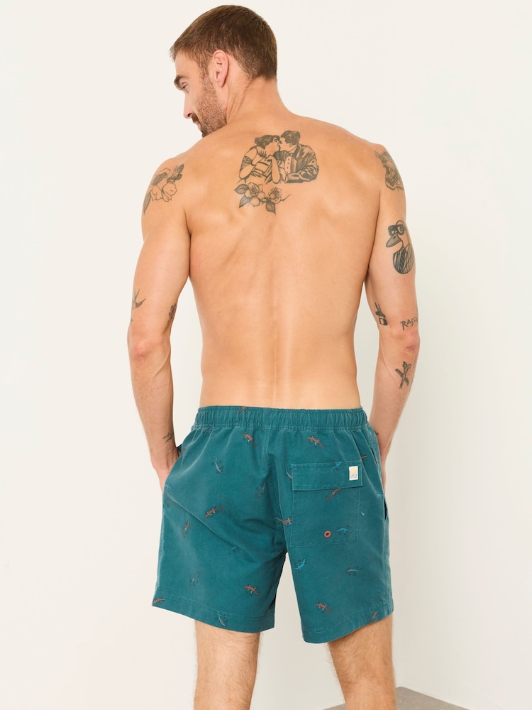 FatFace Lizard Printed Swim Shorts - Afbeelding 2 van 6