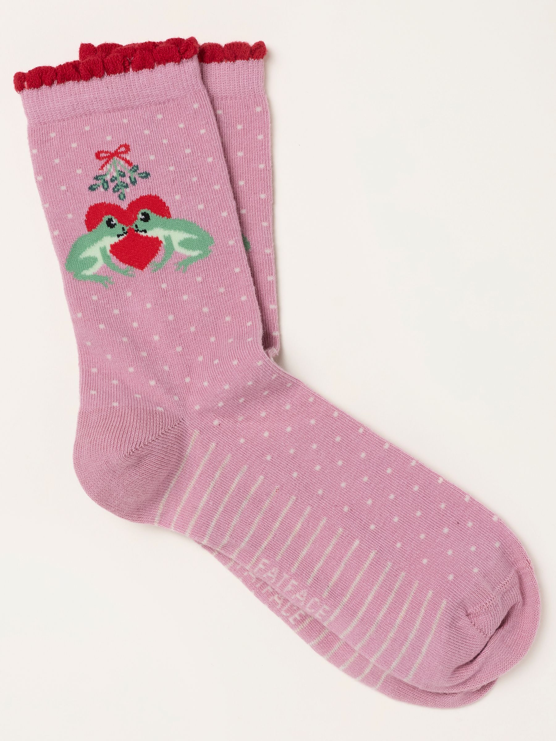 Buy FatFace Pink Christmas Kissing Frogs Socks from Next Germany